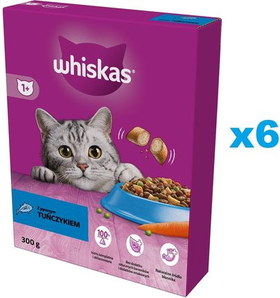 Whiskas Adult Sucha Karma Dla Dorosłych Kotów Z Pysznym Tuńczykiem 6X300G