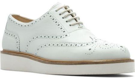 Buty Clarks Baille Brogue kolor white leather 26157412