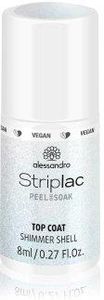 Alessandro Striplac Peel Or Soak Top Coat Warstwa Wierzchnia Lakieru Do Paznokci 8 Ml Shimmer Shell