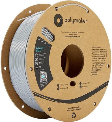 Polymaker Do Drukarek 3D Petg, Pb01003, 1.75 Mm, 1000 G, Szary