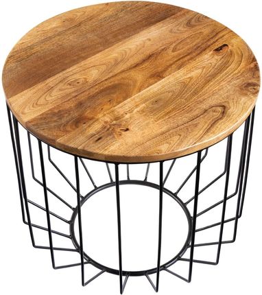 Invicta Interior Stolik Kawowy Factory Loft 50Cm Mango Naturalny 42892 4108 - zdjęcie 4