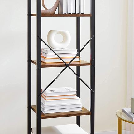 Songmics Regał Słupek 6 Poziomów Rustykalny 187 Cm Loft - zdjęcie 5