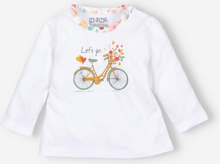 Bluzka niemowlęca BICYCLE z bawełny organicznej dla dziewczynki