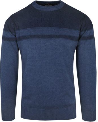 Klasyczny Sweter - Wełna z Akrylem - Pako Jeans - Granatowy SWPJNSsolidGR