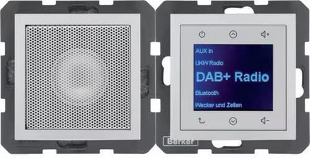 Berker B.X Radio Touch Dab+ Bluetooth Z Głośnikiem Aluminium Mat 30801404