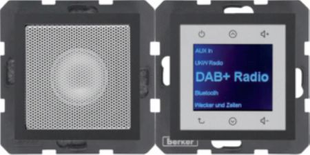 Berker B.X Radio Touch Dab+ Bluetooth Z Głośnikiem Antracyt Mat 30801606