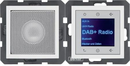 Berker B.X Radio Touch Dab+ Bluetooth Z Głośnikiem Biały Mat 30809909