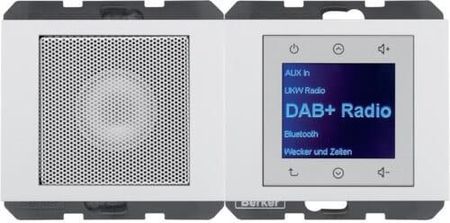 Berker K.1 Radio Touch Dab+ Bluetooth Z Głośnikiem Biały Połysk 30807009