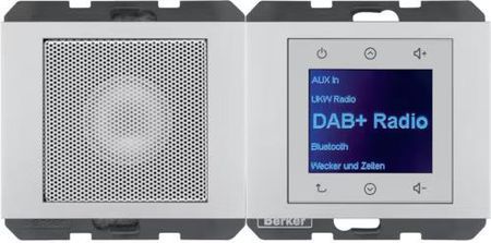 Berker K.5 Radio Touch Dab+ Bluetooth Z Głośnikiem Aluminium 30807003
