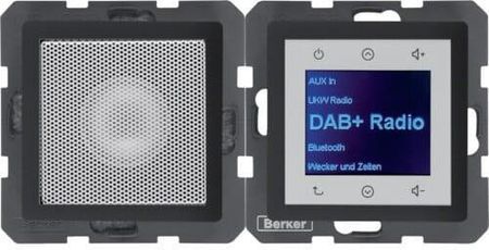 Berker Q.X Radio Touch Dab+ Z Głośnikiem Antracyt Aksamit 29806086