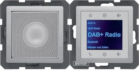 Berker Q.X Radio Touch Dab+ Bluetooth Z Głośnikiem Aluminium Aksamit 30806084