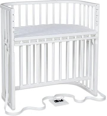 Babybay Boxspring Comfort Plus Łóżko Dodatkowe Białe Z Materacem Class Ic Cotton Soft R. 51X89Cm