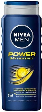Nivea Men Power 24H Fresh Effect Żel Pod Prysznic 500 Ml