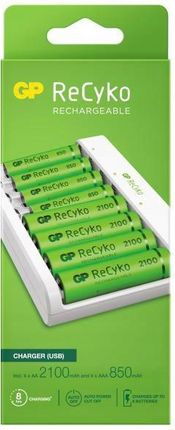 Gp Batteries Recyko Charger E811, 8-Slot,