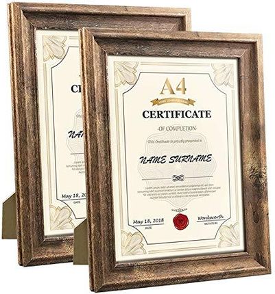Petaflop 2 Ramki Na Zdjęcia A4 21 X 29,7 Cm W Stylu Wiejskim Dokumenty I Certyfikaty