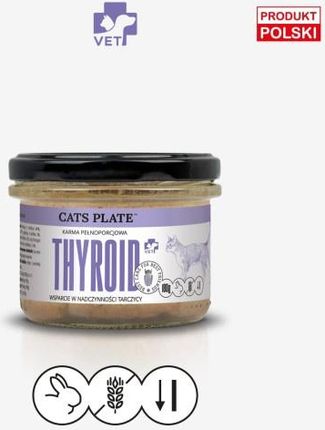 Cats Plate Vet Thyroid Specjalistyczna Karma Dla Kotów Z Nadczynnością Tarczycy 180G