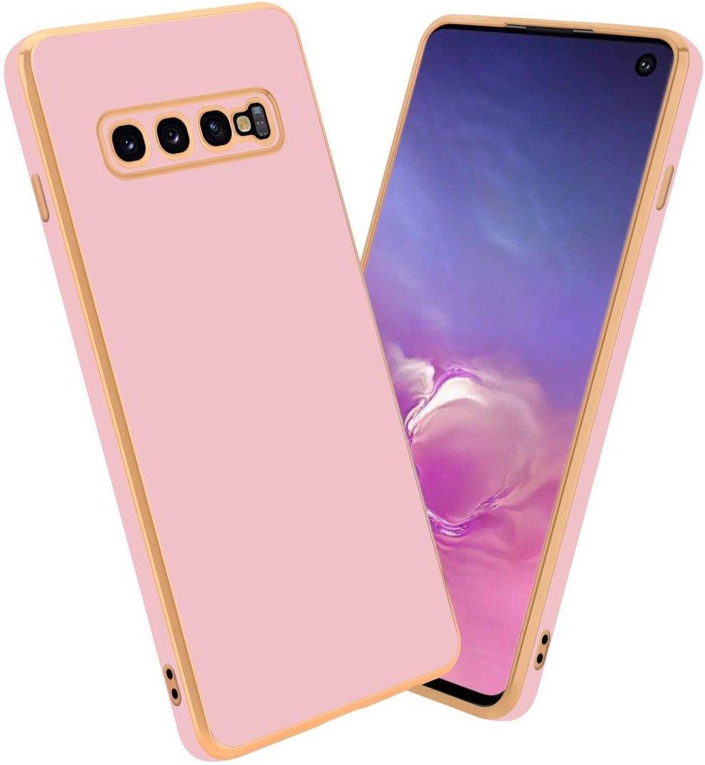 Cadorabo Pokrowiec Do Samsung Galaxy S10 4G Etui W Glossy Róż Złoto Etui na telefon ceny i