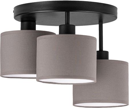 Tornado Lampa Sufitowa Plafon Okrągły Abażur Tkanina Led (Lampatornadoamr3Kszary)