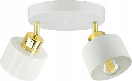 Luxolar Lampa Sufitowa Żyrandol Biała Złot Roller Eg2 Led (Lampawisząca370Eg2)