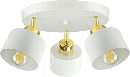 Luxolar Lampa Sufitowa Żyrandol Biała Złot Roller Eg3 Led (Lampawisząca370Eg3)