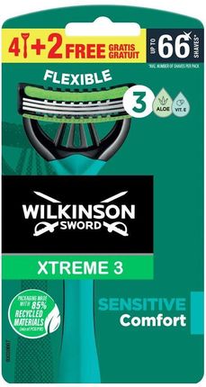 Wilkinson Sword Xtreme3 Sensitive Maszynki Jednorazowe Do Golenia 6Szt