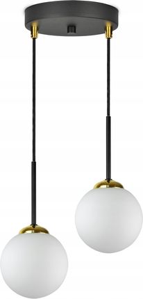 Luxolar Lampa Sufitowa Czarna Szklane Klosze Astra-Ez2 G9 (963Ez2)