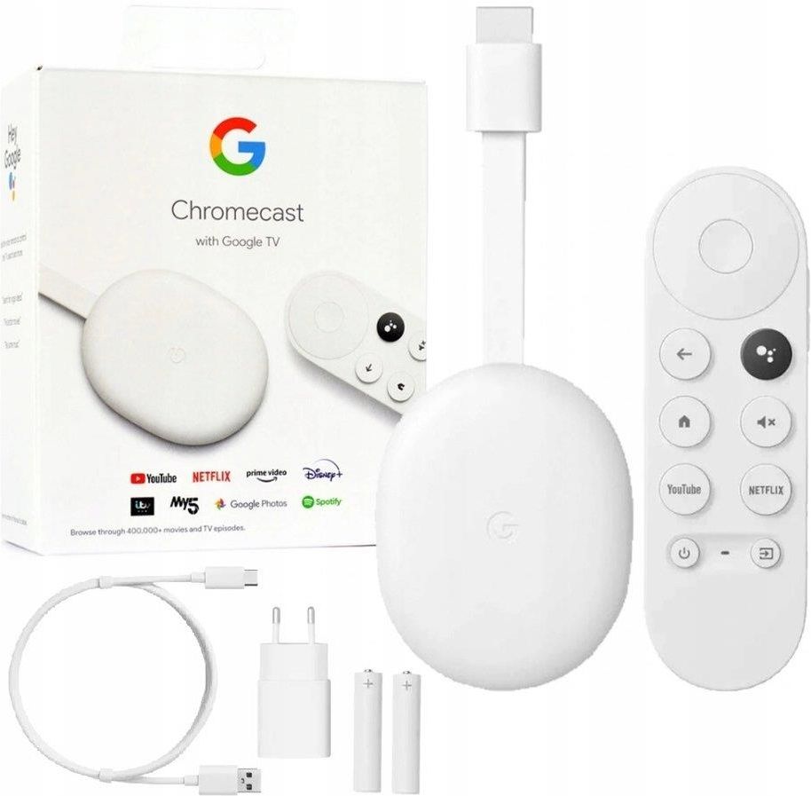 【新品】　Chromecast with Google TV (HD) Odtwarzacz multimedialny GOOGLE Chromecast 4.0 Google TV