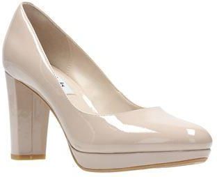 Clarks Kendra Sienna E Nude Patent 26122793