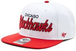 Czapka z daszkiem 47 Brand - NHL Chicago Blackhawks Crosstown Script Two tone &#039;47 CAPTAIN H-CTWTT04WBP-WH White