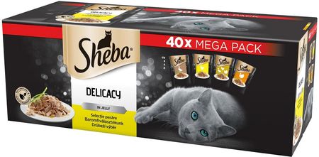 Sheba Delicacy W Saszetce Smaki Drobiowe 40x85g