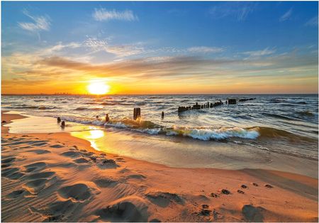 Wallarena Plaża Morze Zachód Słońca Salon 312x219
