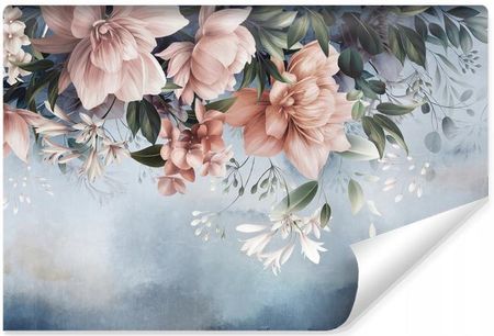 Muralo Kwiaty Liście Ombre Efekt 3D 90x60