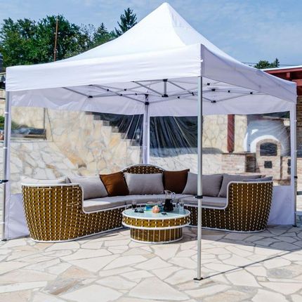 Instent Pro Namiot Ogrodowy 3X3M Biały + 2 Ściany Boczne M93763 - zdjęcie 2