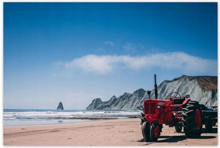 ZeSmakiem Tapeta Na Wymiar Traktor Na Plaży Plaża
