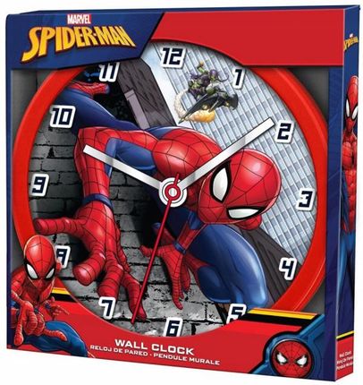 Kids Euroswan Zegar Ścienny Wall Clock 25Cm Spiderman Spd3601