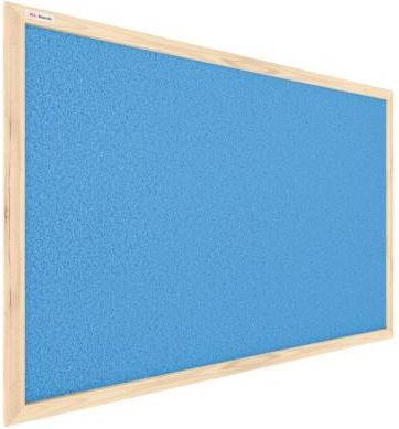 Allboards Tablica Korkowa Pastelowy Niebieski Kolor Korka (Rama Drewniana) 90X60cm