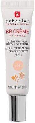 Erborian Bb Crème Au Ginseng "Baby Skin" Effect Spf20 Krem Bb Format Podróżny Clair 15Ml