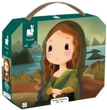 Janod Puzzle inspiroane Leonardem da Vinci walizce, 100 elementów J02579