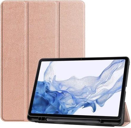 Bizon Etui Case Tab Lizard Do Samsung Galaxy Tab S8 / S7 Różowozłote