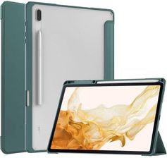 Bizon Etui Case Tab Clear Matt Do Samsung Galaxy Tab S8 Plus / S7 Plus Ciemnozielone