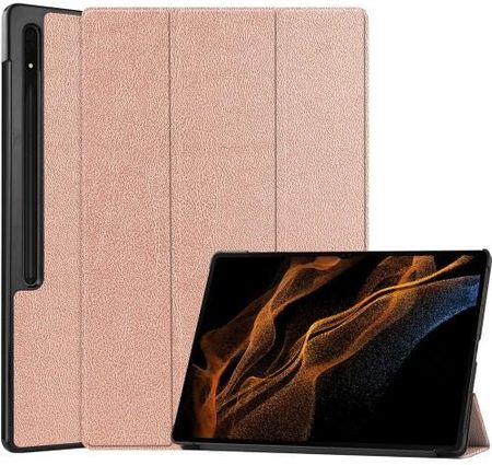 Bizon Etui Case Tab Croc Do Samsung Galaxy Tab S8 Ultra Różowozłote