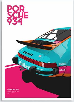 Klasykami Plakat Porsche 934 Vaillant Edition Plakat-Kris-Porsche-934-Vaillant