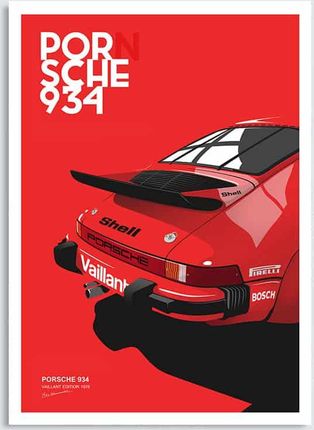 Klasykami Plakat Porsche 934 Red Vaillant Edition Plakat-Kris-Porsche-934-Red-Vaillant