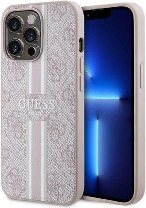 Guess Guhmp13Xp4Rpsp Iphone 13 Pro Max 6,7" Różowy/Pink Hardcase 4G Printed Stripes Magsafe