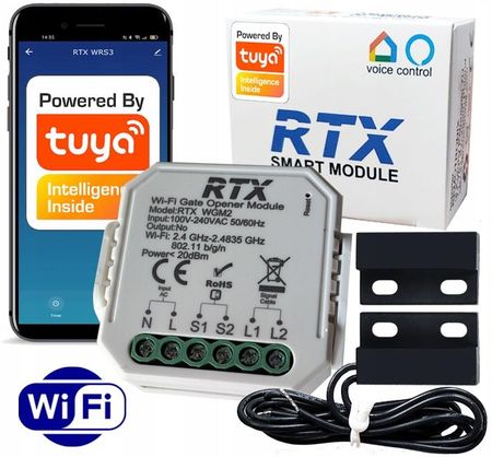 RTX Sterownik Bramy Garażowej Wifi Tuya Smart + Czujnik WGM2