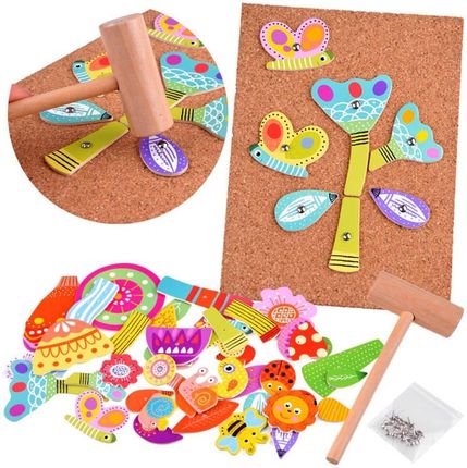 Przybijanka Jokomisiada kwiaty tablica korkowa zestaw kreatywny zabawka dla dzieci 4+ ZA4437 JK0406