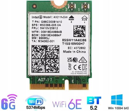 Karta sieciowa Intel AX211.NGWG - zdjęcie 5