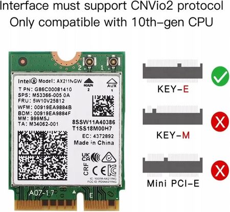 Karta sieciowa Intel AX211.NGWG - zdjęcie 4