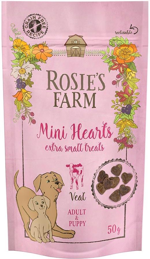 Karma Rosie'S Farm Puppy & Adult Mini Hearts Cielęcina 3x50g Ceny i