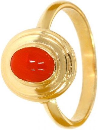Caspol.Eu Złoty pierścionek z koralem PR.01009 pr.585